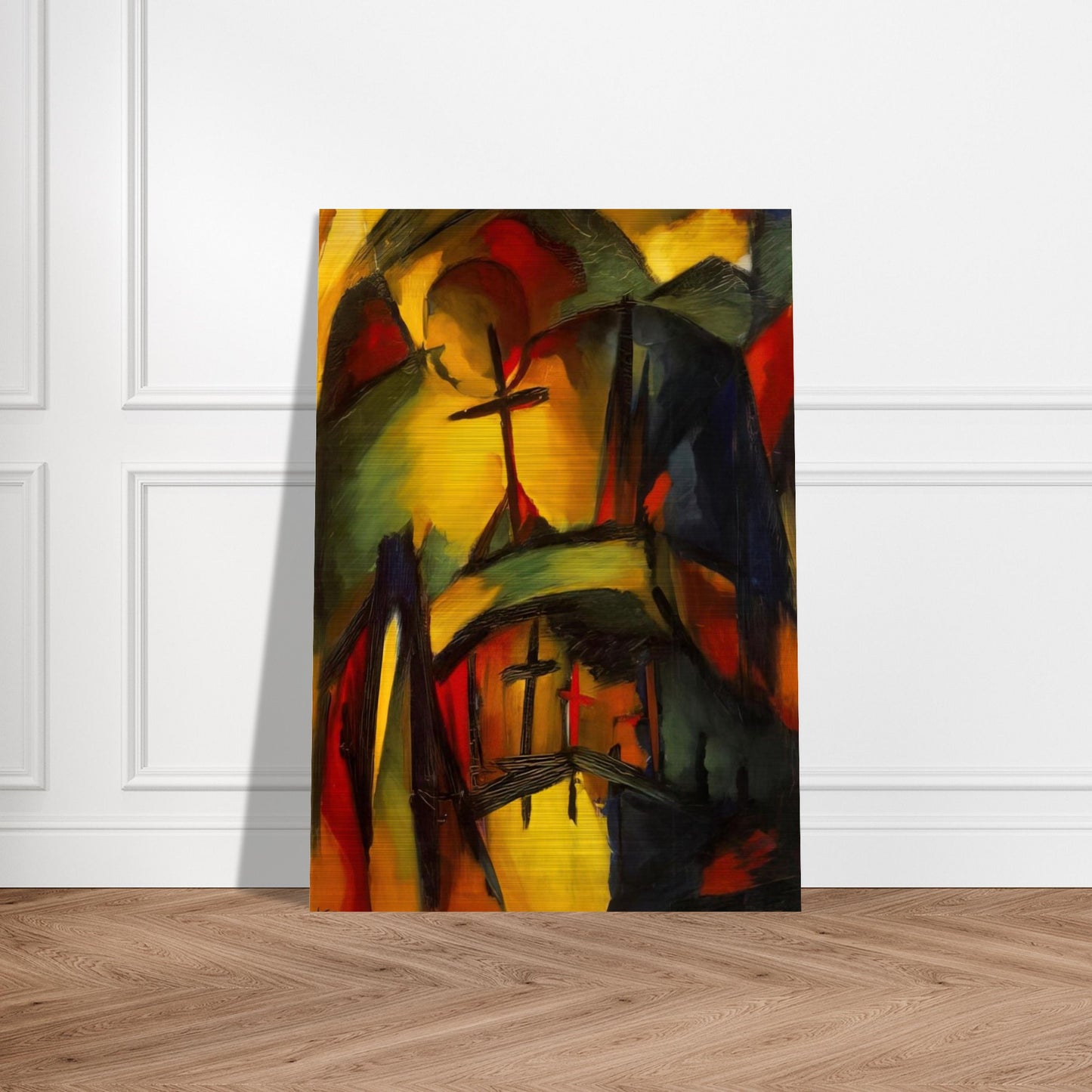 MOUNTAIN GRAVEYARD 1919 - Kurt Schwitters Brushed Aluminum Print - 70x100 cm / 28x40 inches | Kurt Schwitters Aluminum Print | Kurt Schwitters Prints