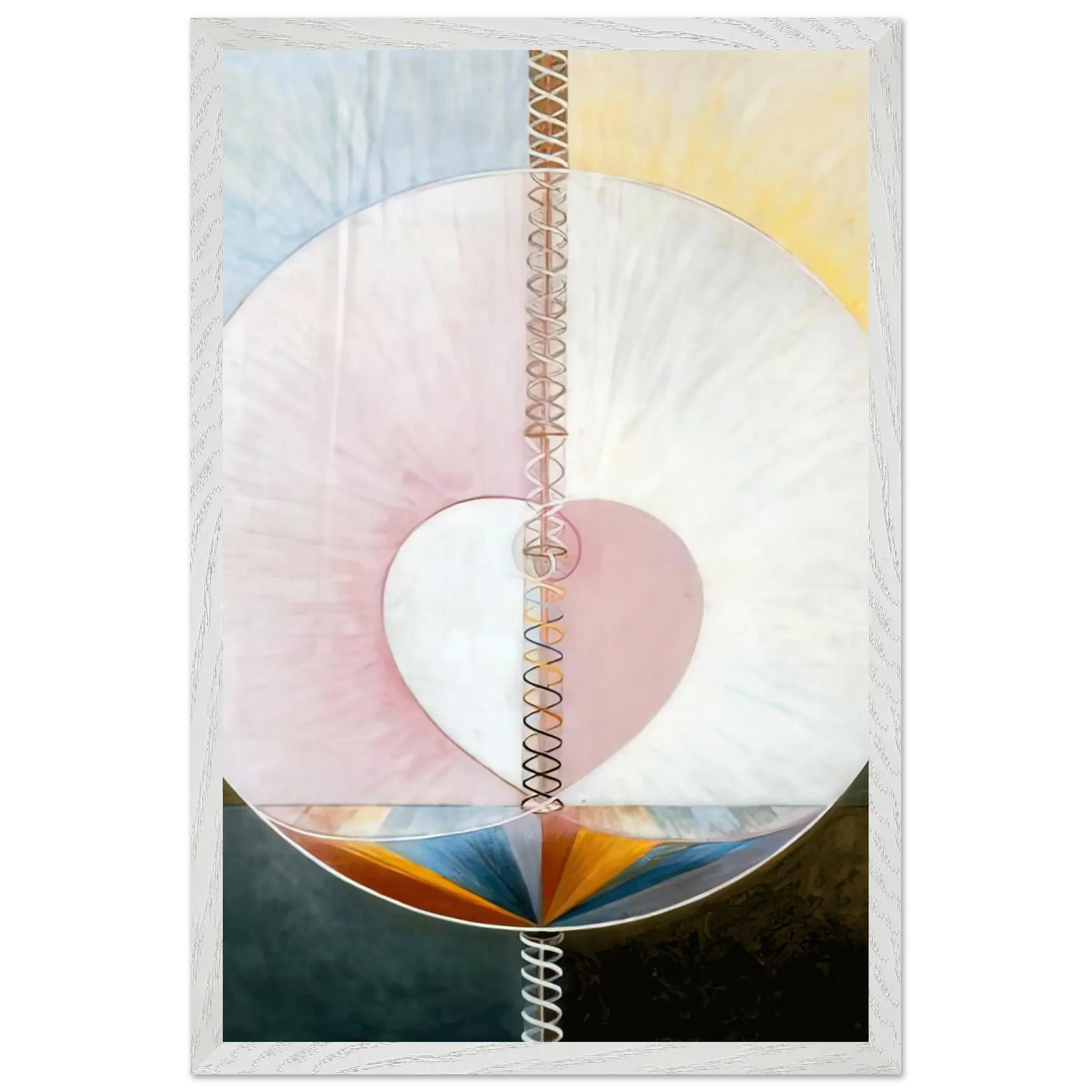 Hilma af Klint - WHAT A HUMAN BEING IS 1910 Wall art - 40x40 cm / 16x16 Inches - Premium Wooden Framed Poster With Fine Art Paper - Wood frame
