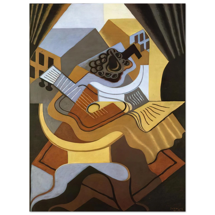 Juan Gris - PEDISTAL TABLE IN FRONT OF THE WINDOW 1921  75x100 cm / 30x40inches Fine Art Poster
