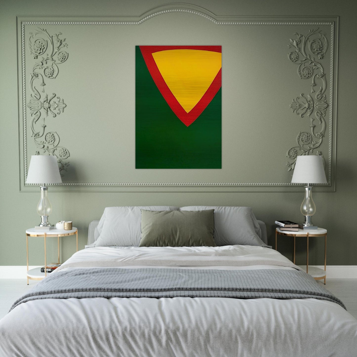 Purple Triangle - Al Held Brushed Aluminum Print - 70x100 cm / 28x40 inches | Al Held Aluminum Print | Al Held Prints