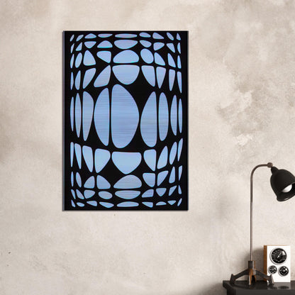 Yapoura - 1954 - Victor Vasarely Brushed Aluminum Print - 70x100 cm / 28x40 inches | Victor Vasarely Aluminum Print | Victor Vasarely Prints