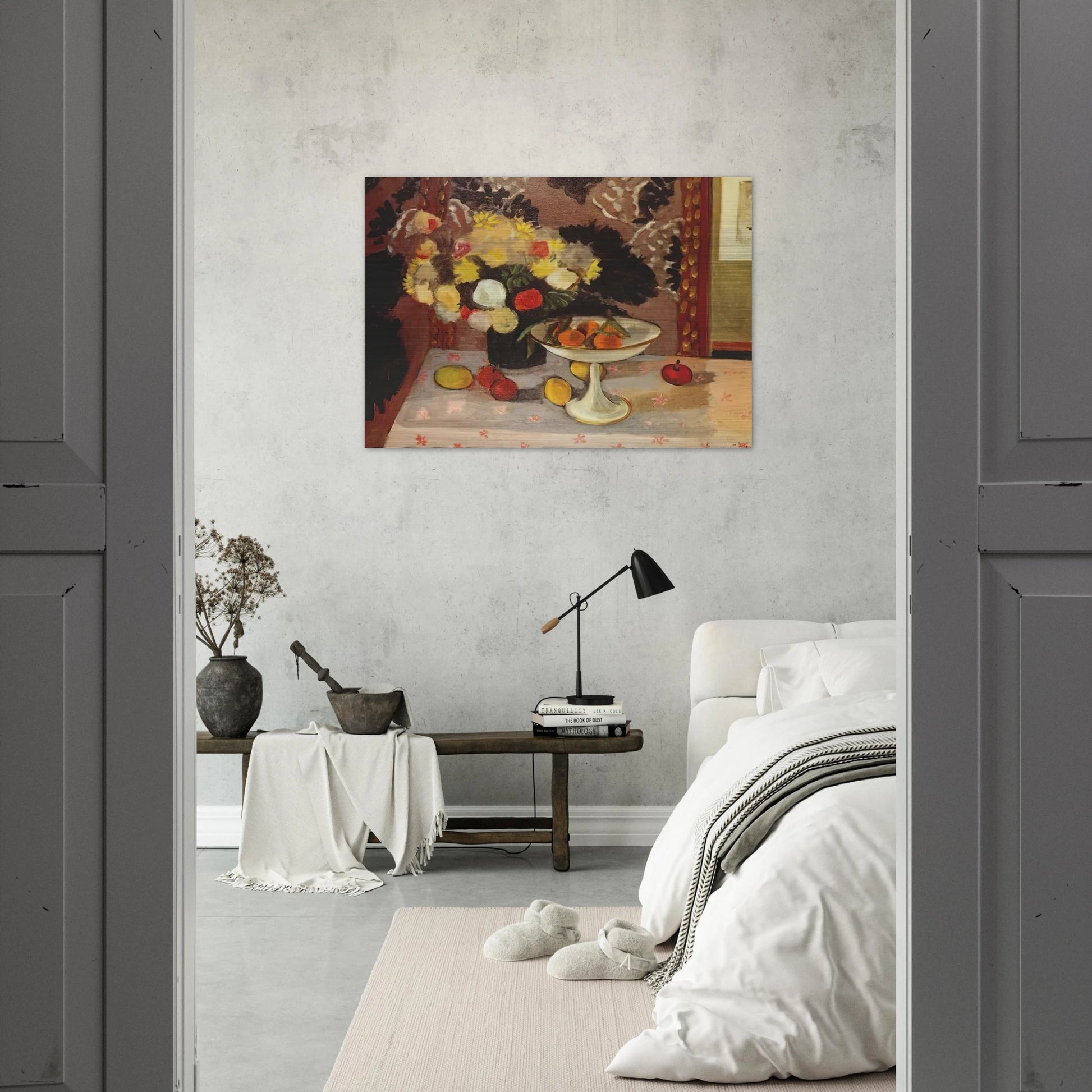 STILL LIFE BOUQUET AND COMPOTIER 1925 - Henri Matisse Brushed Aluminum Print - 70x100 cm / 28x40 inches | Henri Matisse Aluminum Print | Henri Matisse Prints