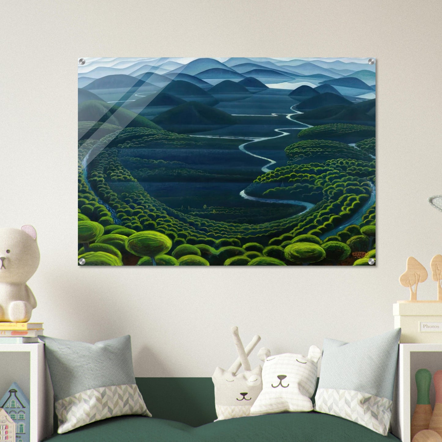 Umbria vergine - 1949 - Gerardo Dottori Acrylic Print - 70x100 cm / 28x40″ inches