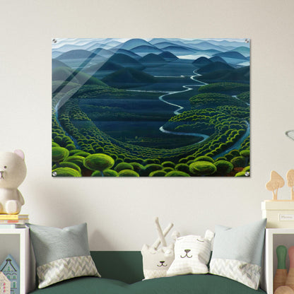 Umbria vergine - 1949 - Gerardo Dottori Acrylic Print - 70x100 cm / 28x40″ inches