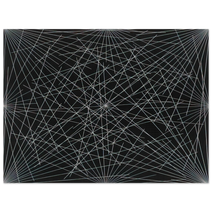 Sol LeWitt - Lines From Corners, Sides  the Centre, to Points on a Grid  75x100 cm / 30x40inches Fine Art Poster