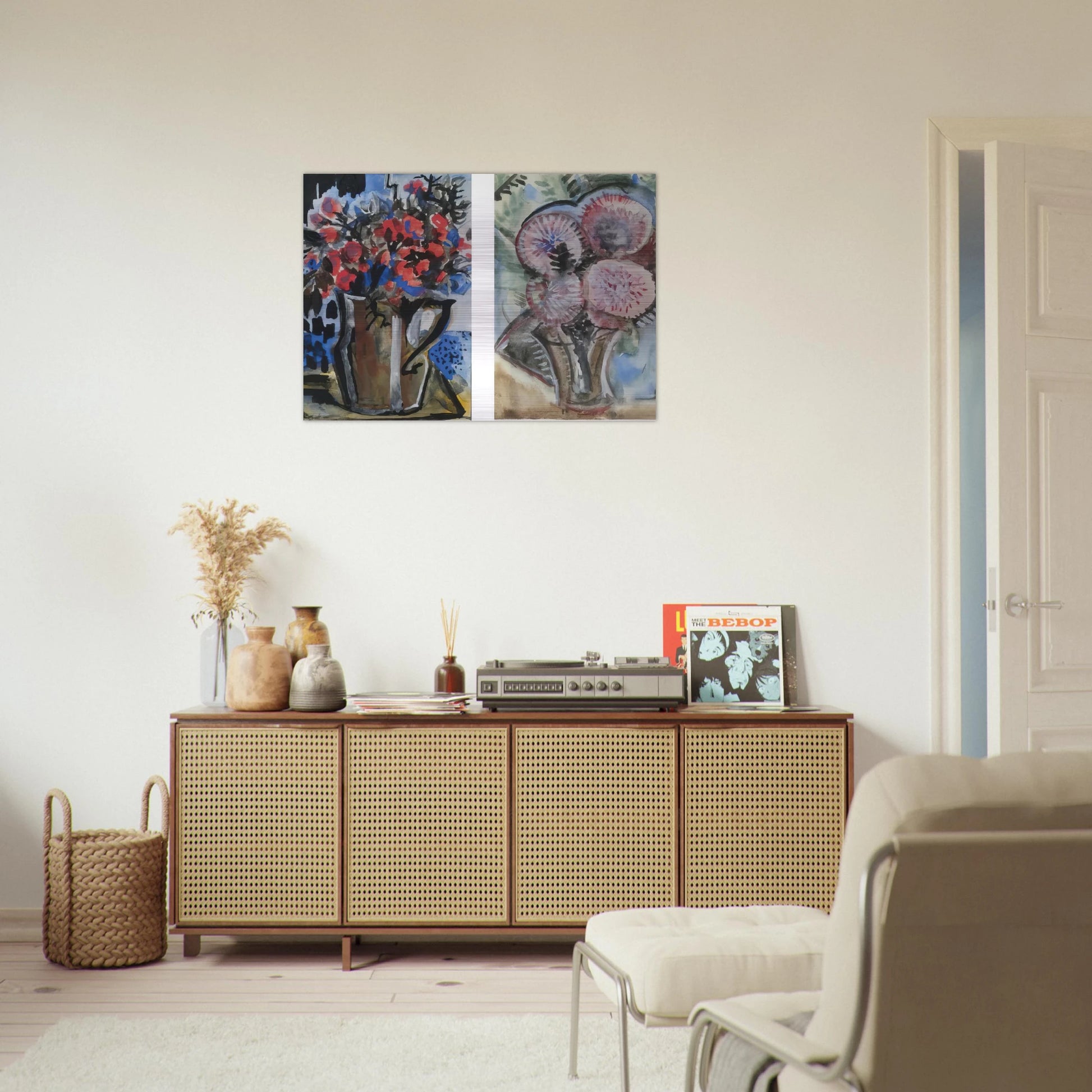 Still Life - Expressionism - Natalia Goncharova Brushed Aluminum Print - 70x100 cm / 28x40 inches | Natalia Goncharova Aluminum Print | Natalia Goncharova Prints
