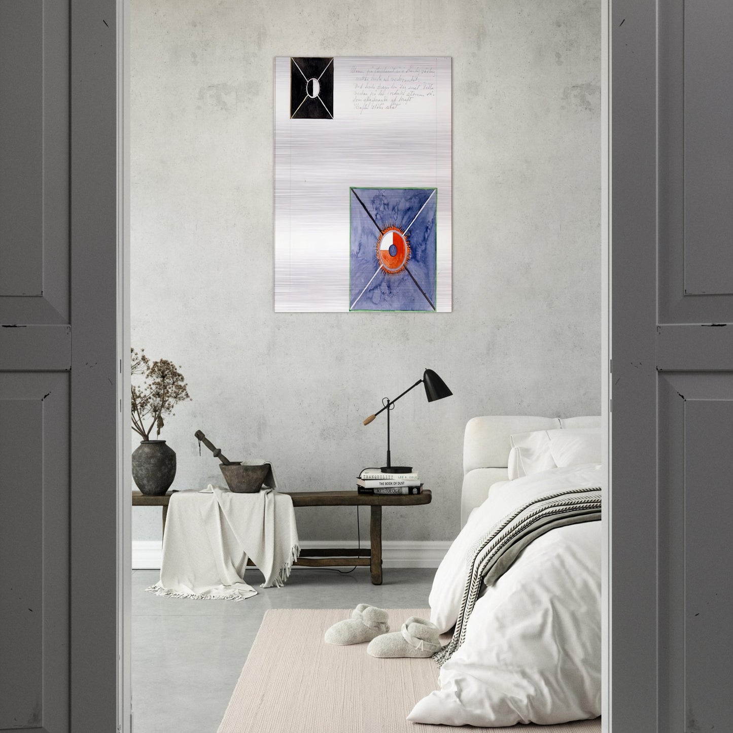 ATOM SERIES NO 8 ATOM ON THE ETHER PLANE IS IN CONSTANT CHANGE BETWEEN REST AND ACTIVITY AT THE 1917 - Hilma af Klint Brushed Aluminum Print - 70x100 cm / 28x40 inches | Hilma af Klint Aluminum Print | Hilma af Klint Prints