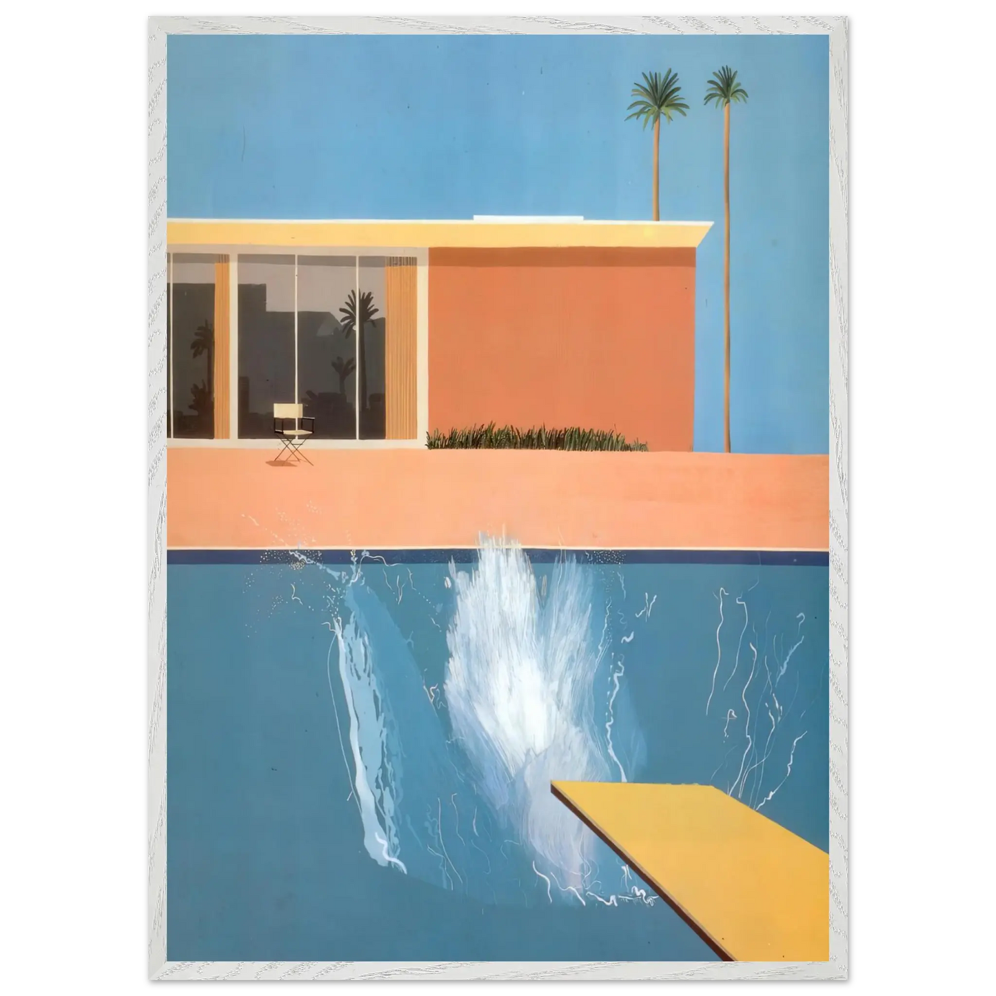 David Hockney - David Hockney Wall art - 60x80 cm / 24x32 Inches - Premium Wooden Framed Poster With Fine Art Paper - Wood frame