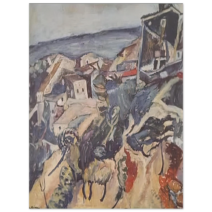 Chaim Soutine - HOUSES BY THE SEA 1918  75x100 cm / 30x40inches Fine Art Poster