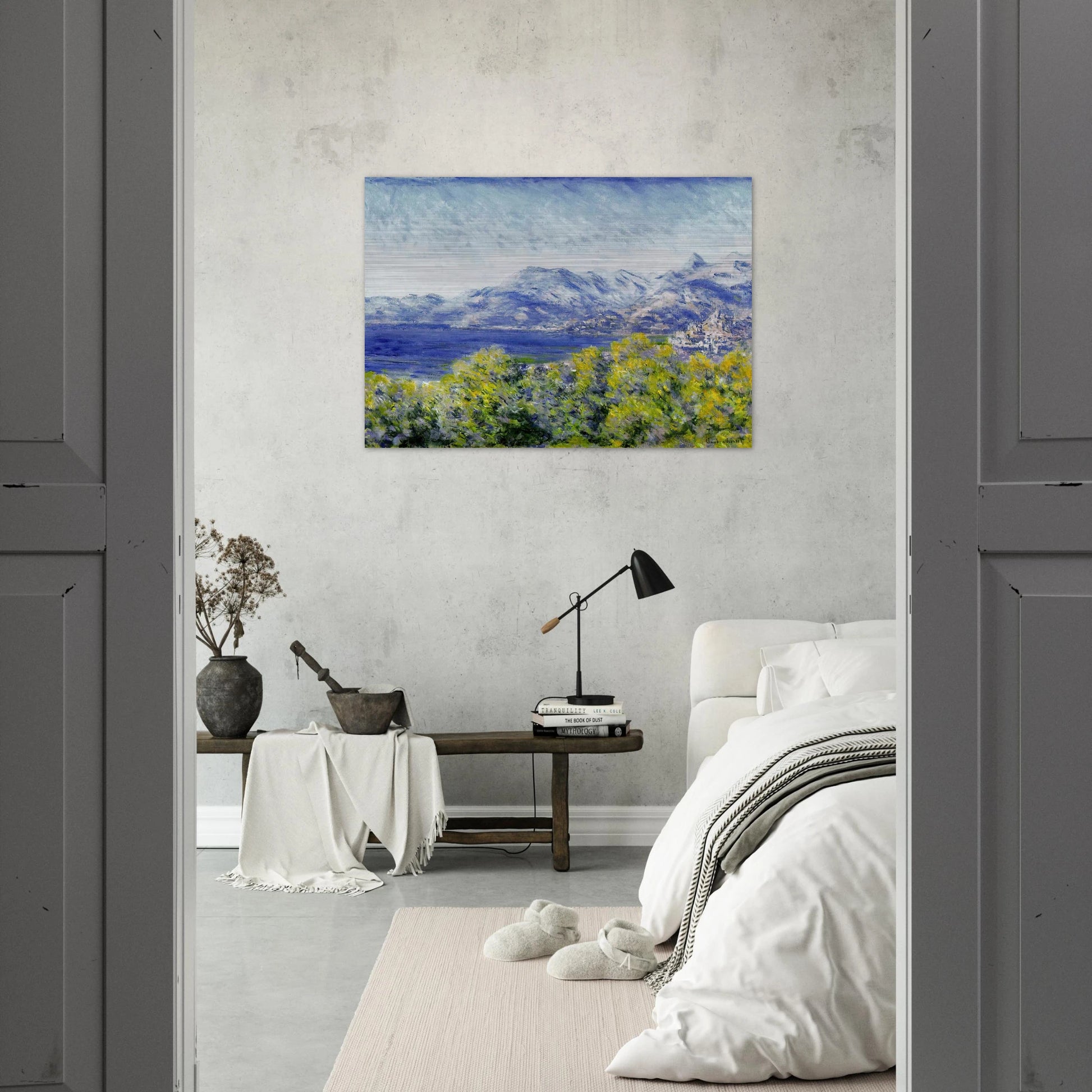 View of Ventimiglia - claude monet Brushed Aluminum Print - 70x100 cm / 28x40 inches | claude monet Aluminum Print | claude monet Prints
