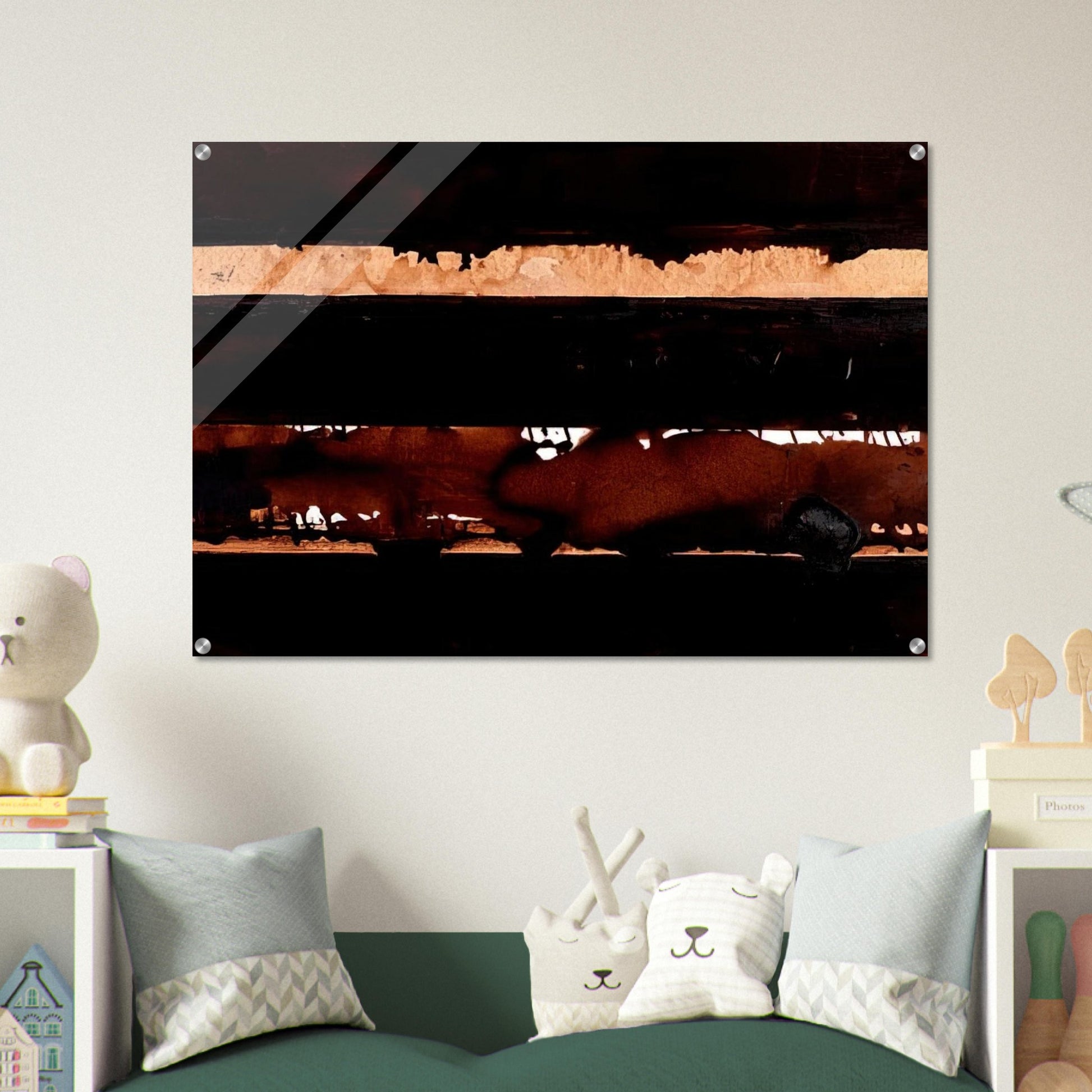 B-Walnut Stain - 2004 - Pierre Soulages Acrylic Print - 70x100 cm / 28x40″ inches | Pierre Soulages Wall Art | Pierre Soulages Prints