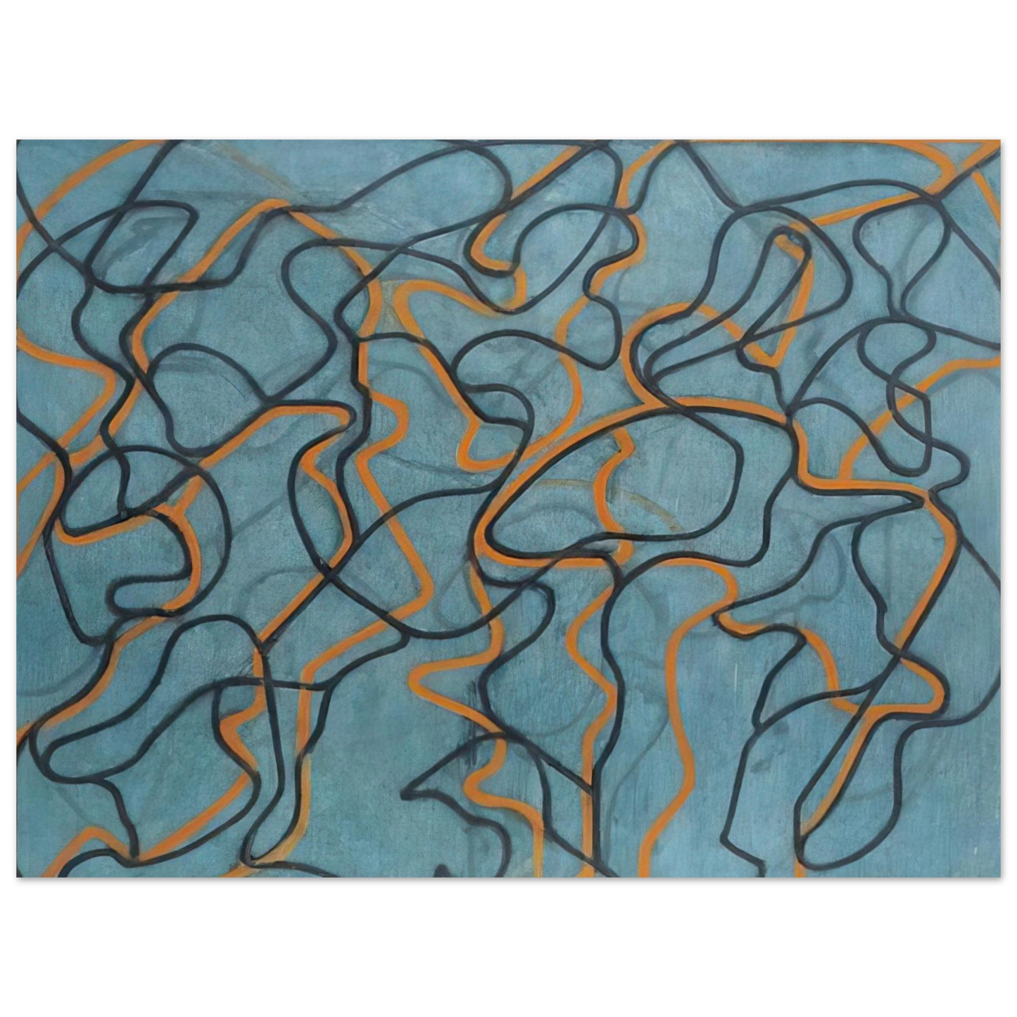 Brice Marden - Letter About Rocks #3, Blue Ground - 2010  75x100 cm / 30x40inches Fine Art Poster