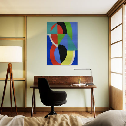 COMPOSITION 2 - Sonia Delaunay Brushed Aluminum Print - 70x100 cm / 28x40 inches | Sonia Delaunay Aluminum Print | Sonia Delaunay Prints