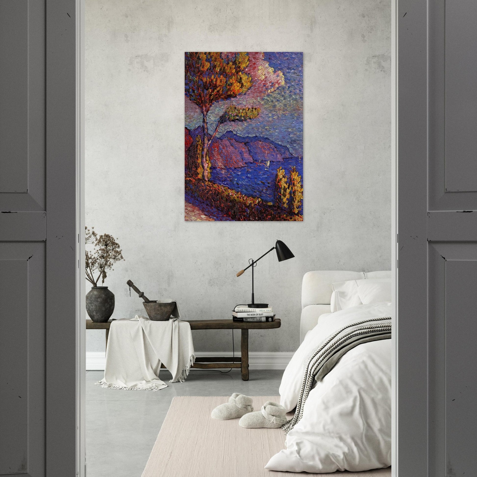 The Canal near St. Tropez - Henri-Edmond Cross Brushed Aluminum Print - 70x100 cm / 28x40 inches | Henri-Edmond Cross Aluminum Print | Henri-Edmond Cross Prints