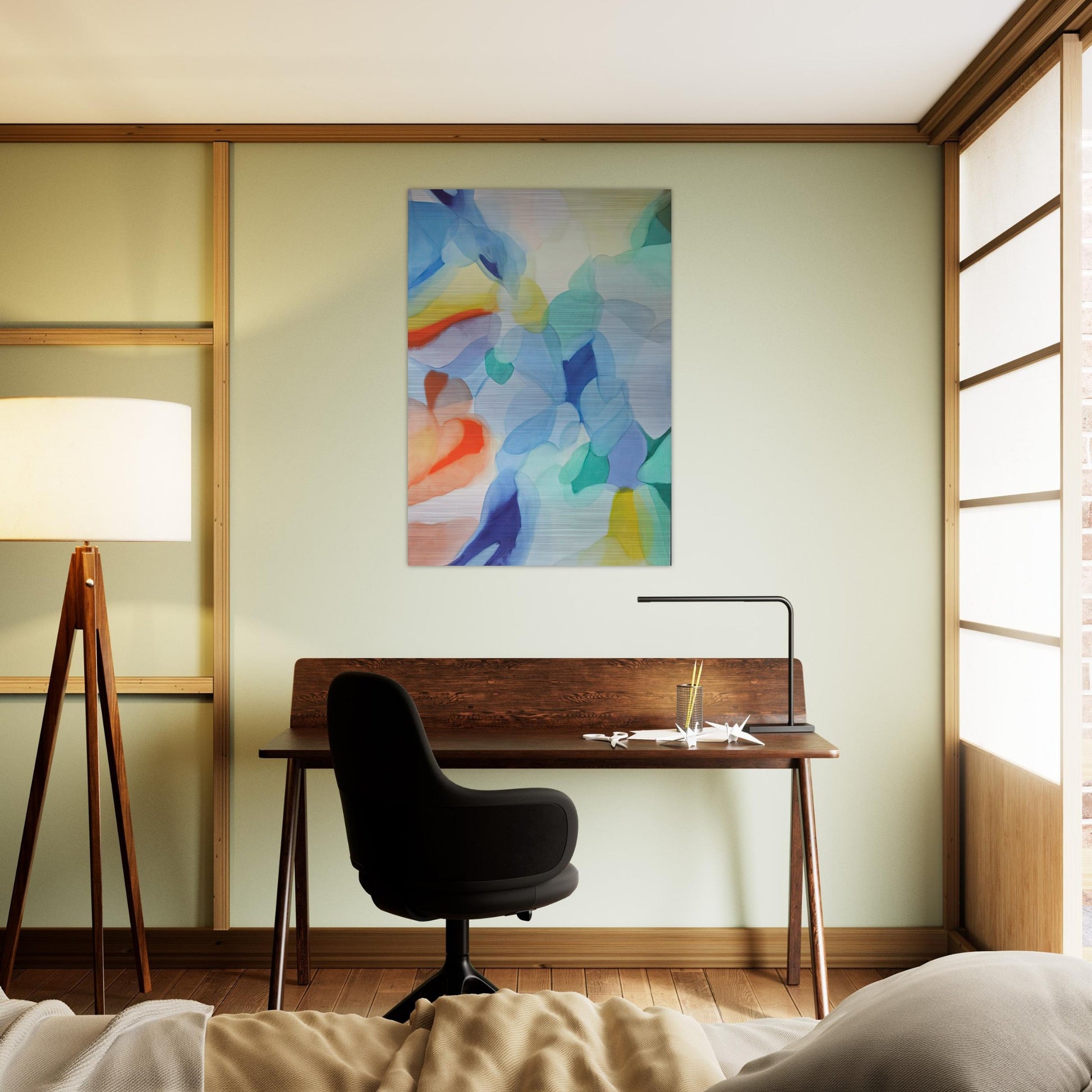 The Light in the Depths - Alice Baber Brushed Aluminum Print - 70x100 cm / 28x40 inches | Alice Baber Aluminum Print | Alice Baber Prints