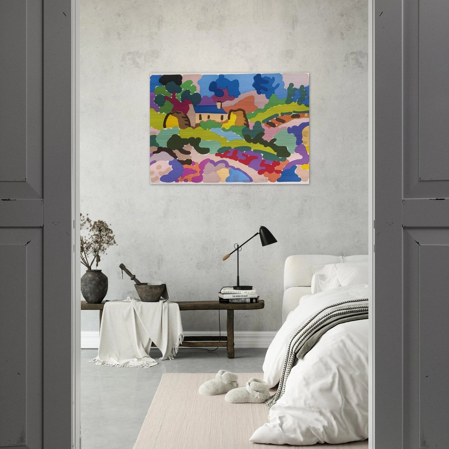 Ferme en Bretagne - Fauvism - Charles Lapicque Brushed Aluminum Print - 70x100 cm / 28x40 inches | Charles Lapicque Aluminum Print | Charles Lapicque Prints