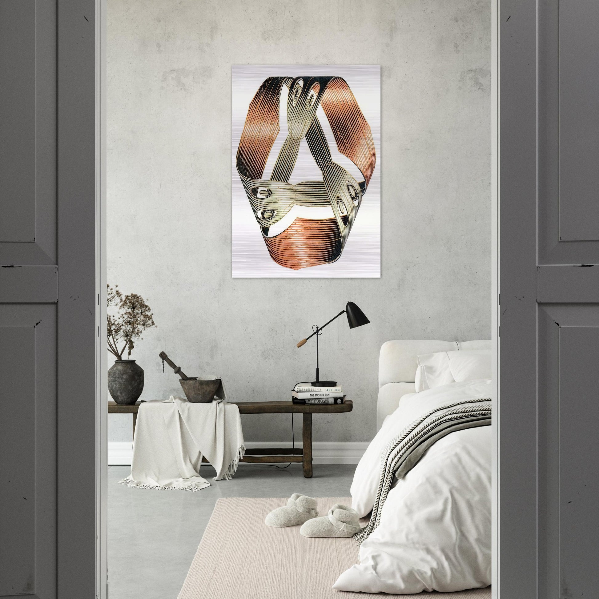 MOEBIUS STRIP I - MC Escher Brushed Aluminum Print - 70x100 cm / 28x40 inches | MC Escher Aluminum Print | MC Escher Prints