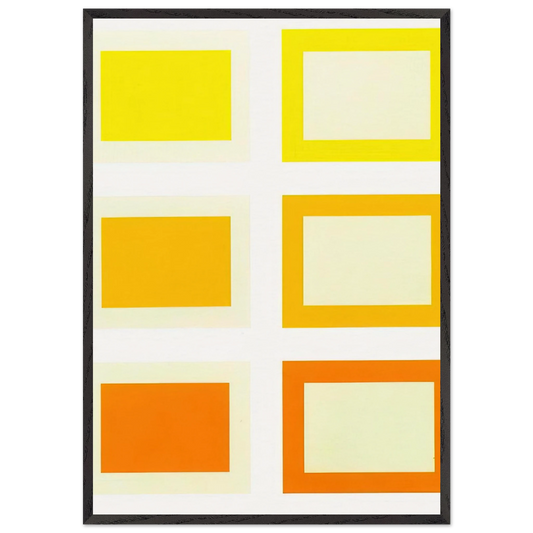 Untitled Schellmann 187-192 - 1990 - Donald Judd 70x100 cm / 28x40 inches Framed Art Print – Black Wooden Frame