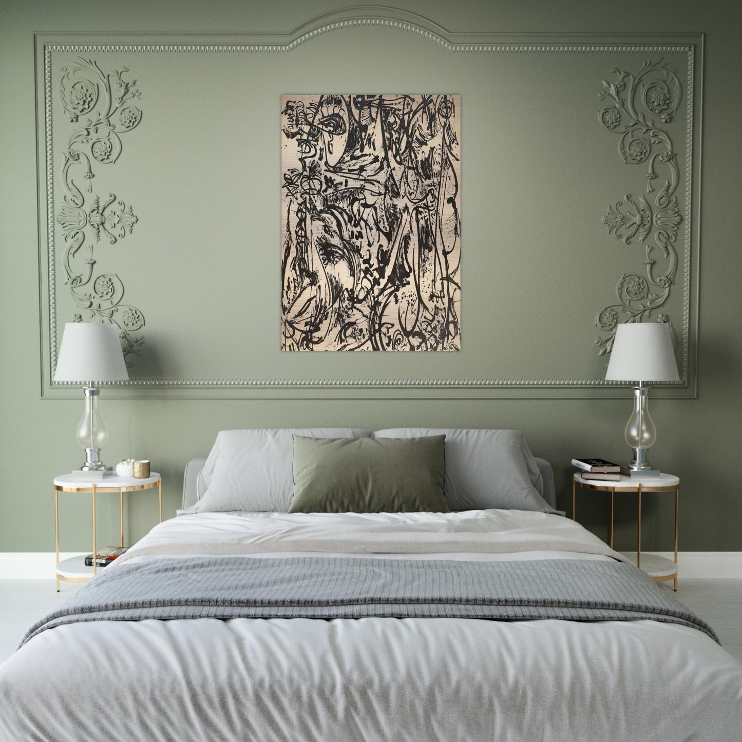 ECHO 1951 - Jackson Pollock Brushed Aluminum Print - 70x100 cm / 28x40 inches | Jackson Pollock Aluminum Print | Jackson Pollock Prints