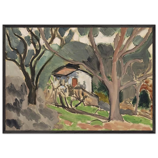 LA MAISONNETTE 1919 - Henri Matisse 70x100 cm / 28x40 inches Framed Art Print – Black Wooden Frame