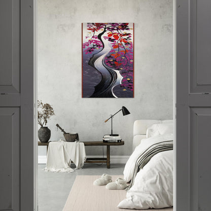 Twisted Tree - Eyvind Earle Brushed Aluminum Print - 70x100 cm / 28x40 inches | Eyvind Earle Aluminum Print | Eyvind Earle Prints