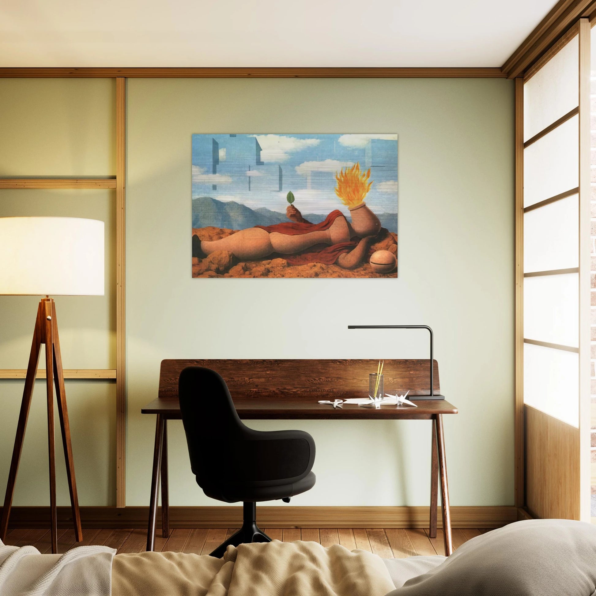 ELEMENTARY COSMOGONY 1949 - Rene Magritte Brushed Aluminum Print - 70x100 cm / 28x40 inches | Rene Magritte Aluminum Print | Rene Magritte Prints