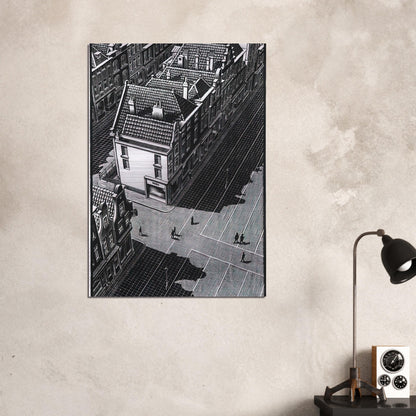 DELFT - MC Escher Brushed Aluminum Print - 70x100 cm / 28x40 inches | MC Escher Aluminum Print | MC Escher Prints | Maurits Cornelis Escher Prints