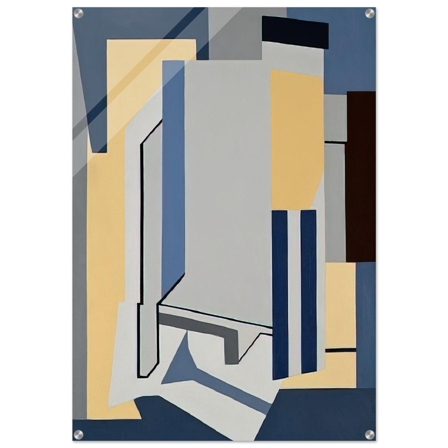 St. Ann Street - 1954 - Ralston Crawford Acrylic Print - 70x100 cm / 28x40″ inches | Ralston Crawford Wall Art | Ralston Crawford Prints