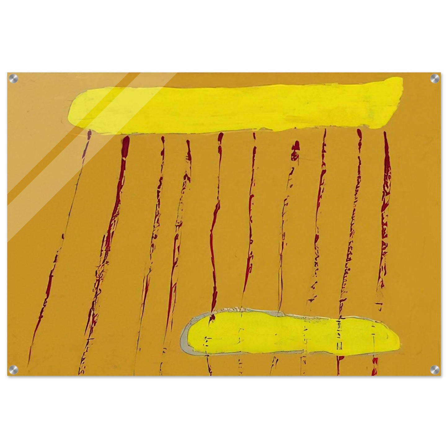Red Rain - 1967 - Forrest Bess Acrylic Print - 70x100 cm / 28x40″ inches