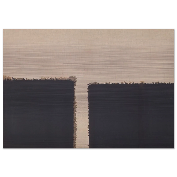 Burnt Umber  Ultramarine - 2004 - Yun Hyong-keun Brushed Aluminum Print - 70x100 cm / 28x40 inches | Yun Hyong-keun Aluminum Print | Yun Hyong-keun Prints