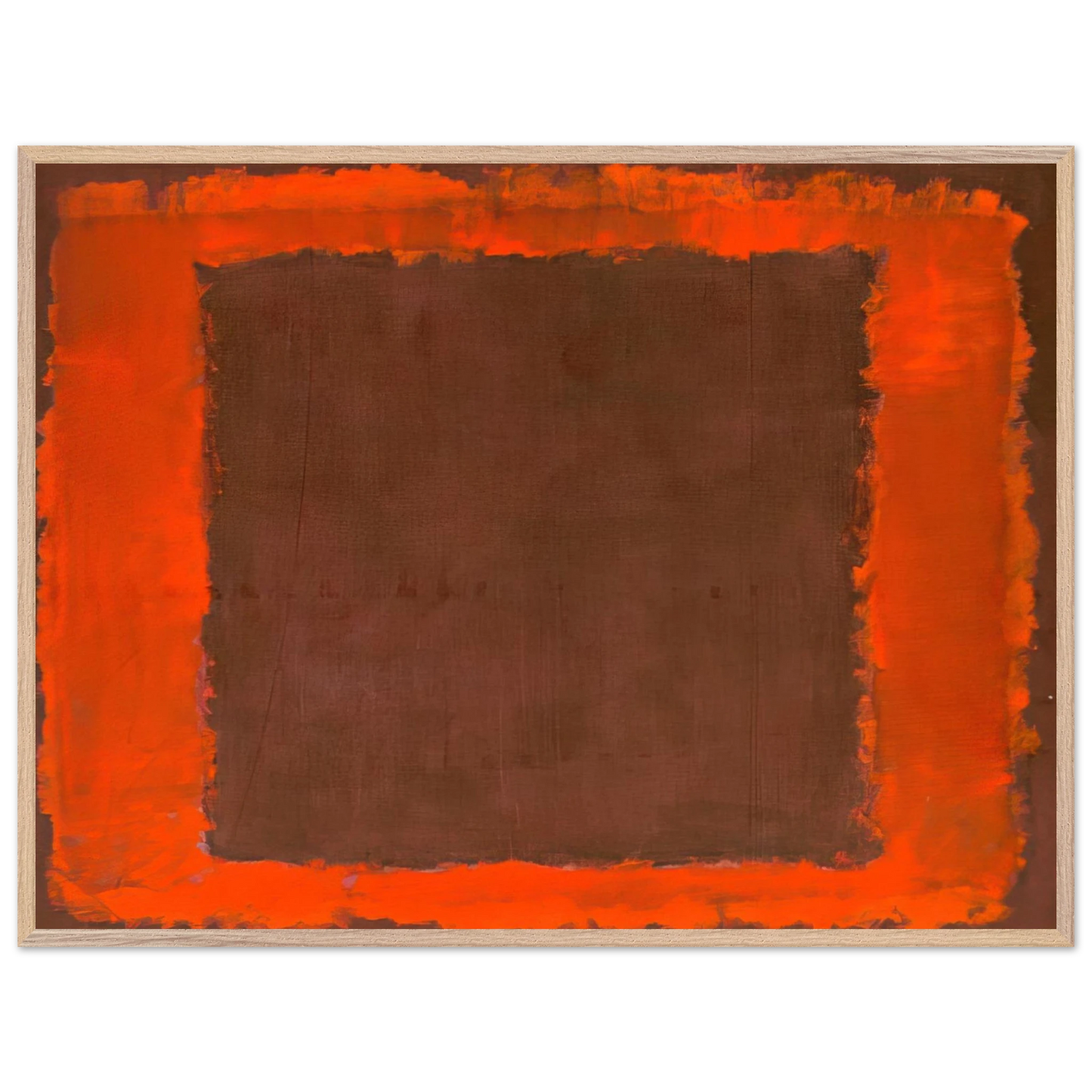 Mark Rothko - Untitled Mural for End Wall - 1959 Wall Art - 21x29.7 cm / 8x12" - Premium Wooden Framed Poster With Fine Art Paper-canvas - Wood frame