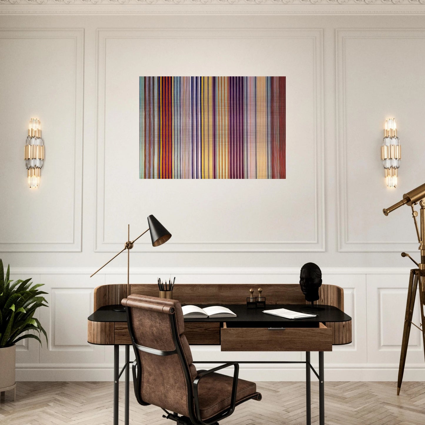 Royal Veil - 1971 - Gene Davis Brushed Aluminum Print - 70x100 cm / 28x40 inches | Gene Davis Aluminum Print | Gene Davis Prints