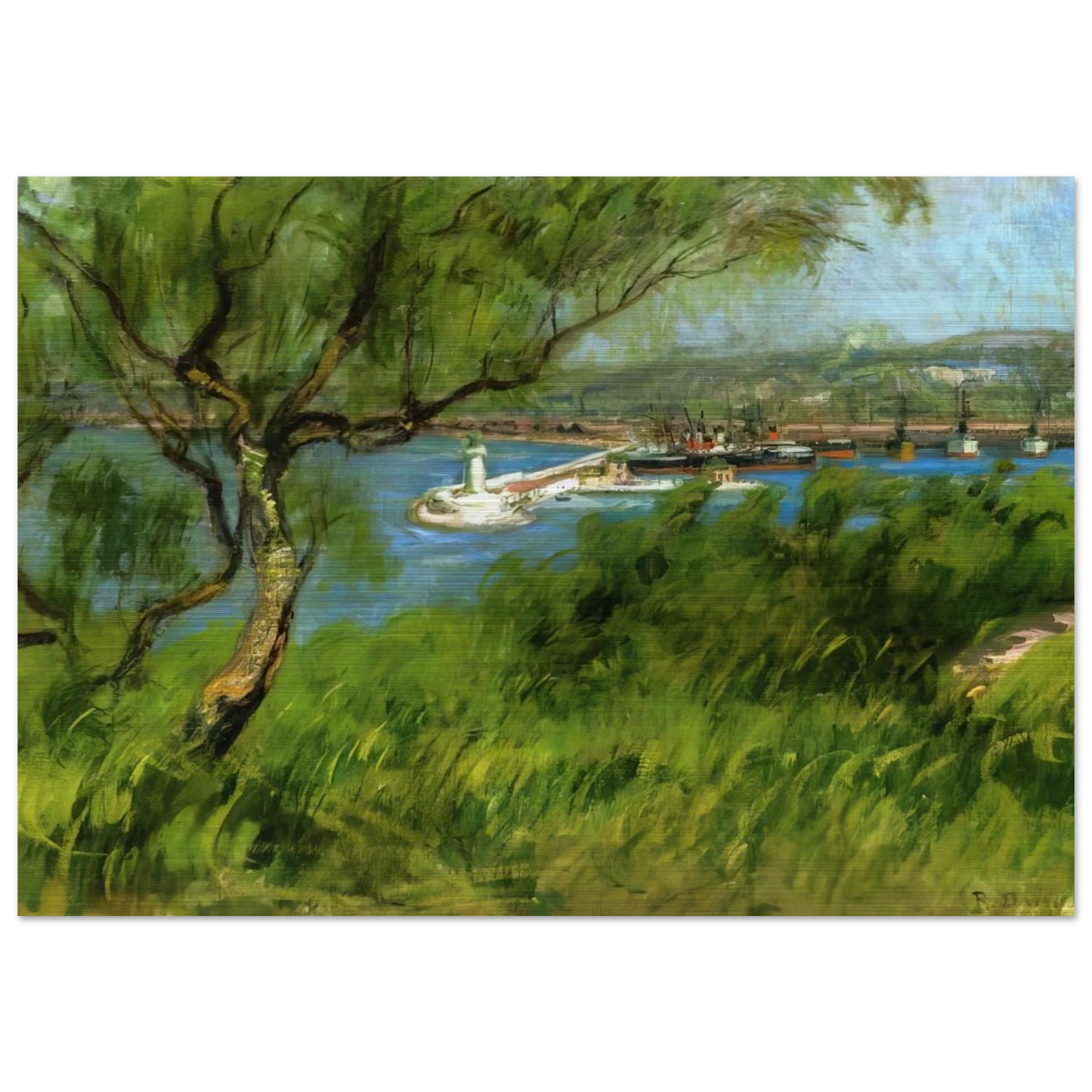 VIEW OF A PORT - Raoul Dufy Brushed Aluminum Print - 70x100 cm / 28x40 inches | Raoul Dufy Aluminum Print | Raoul Dufy Prints