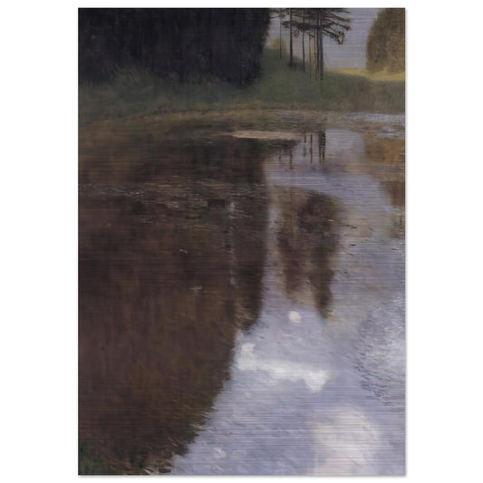 QUIET POND IN THE PARK OF APPEAL - Gustav Klimt Brushed Aluminum Print - 70x100 cm / 28x40 inches | Gustav Klimt Aluminum Print | Gustav Klimt Prints