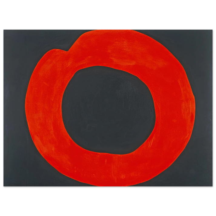 Jiro Yoshihara - Red Circle on Black - 1965  75x100 cm / 30x40inches Fine Art Poster