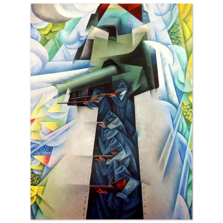Carlo Carra - ARMTRAIN  75x100 cm / 30x40inches Fine Art Poster