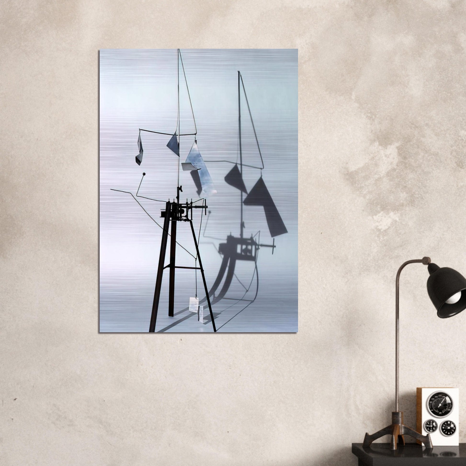 Useless Machine Arrhythmic Carousel - 1953 - Bruno Munari Brushed Aluminum Print - 70x100 cm / 28x40 inches | Bruno Munari Aluminum Print | Bruno Munari Prints