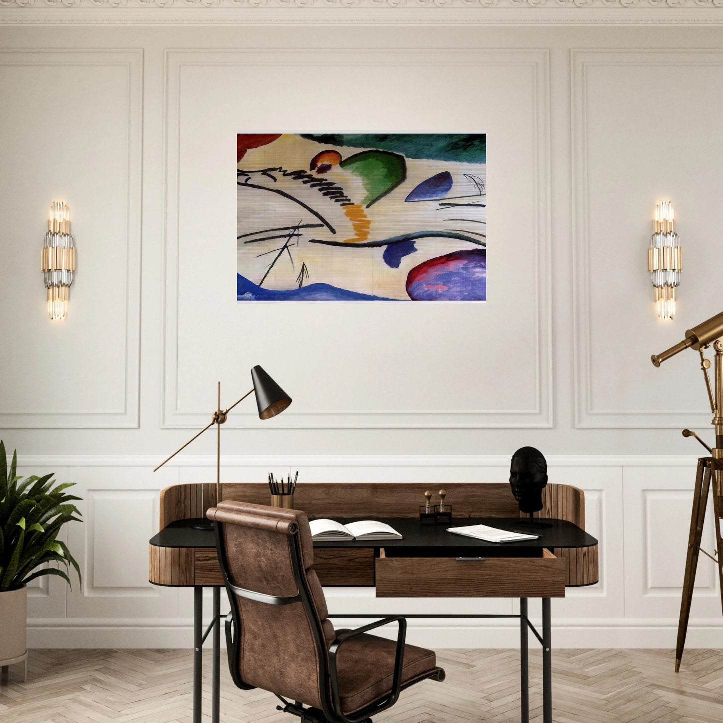 LYRICAL LYRICS 1911 - Wassily Kandinsky Brushed Aluminum Print - 70x100 cm / 28x40 inches | Wassily Kandinsky Aluminum Print | Wassily Kandinsky Prints