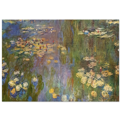 Water Lilies - claude monet Brushed Aluminum Print - 70x100 cm / 28x40 inches | claude monet Aluminum Print | claude monet Prints