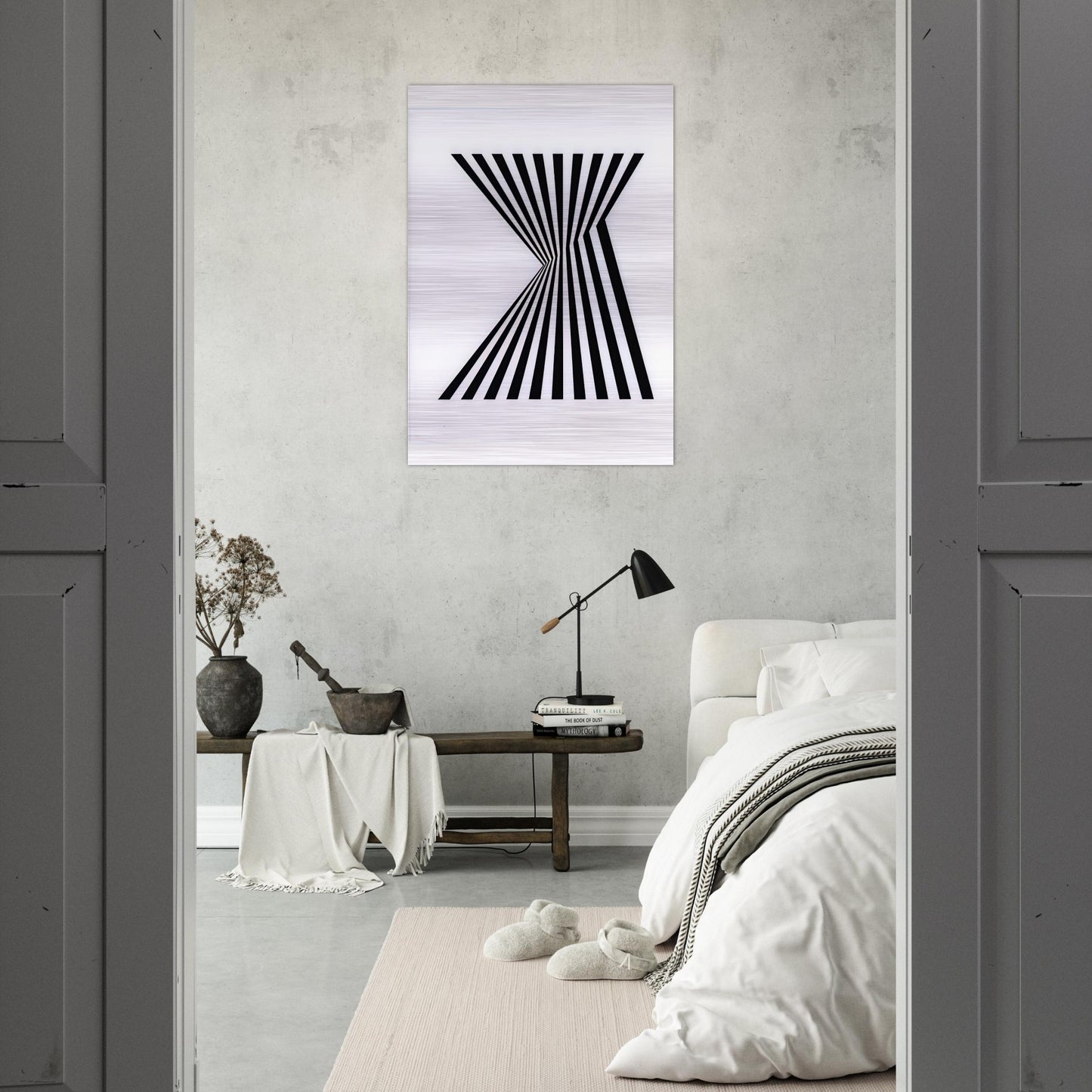 UNTITLED FRAGMENT 1 1965 - Bridget Riley Brushed Aluminum Print - 70x100 cm / 28x40 inches | Bridget Riley Aluminum Print | Bridget Riley Prints