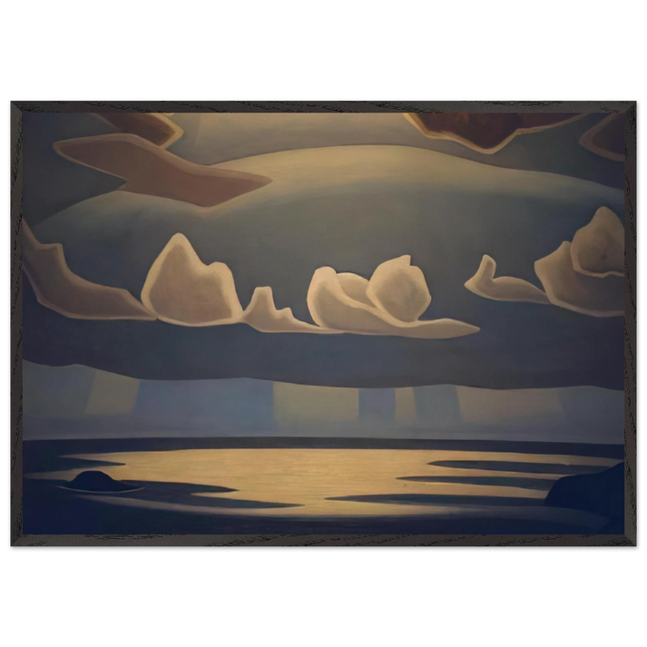 From the North Shore Lake Superior - 1927 - Lawren Harris 70x100 cm / 28x40 inches Framed Art Print – Black Wooden Frame