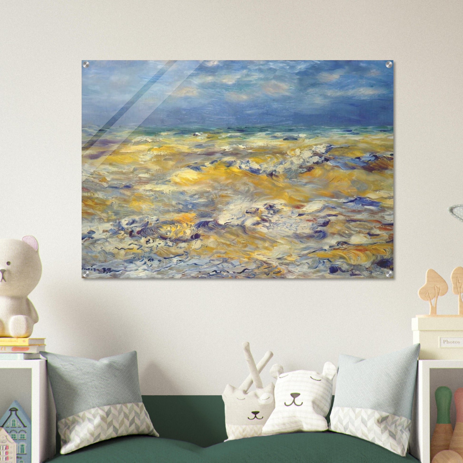 Seascape near berneval - Pierre-Auguste Renoir Acrylic Print - 70x100 cm / 28x40″ inches