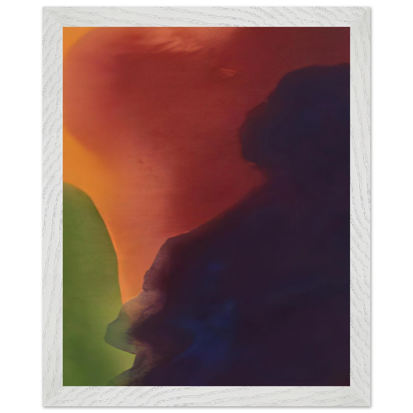 Helen Frankenthaler - Blue Atmosphere III - 1963 Wall art - 70x70 cm / 28x28 inches - Premium Wooden Framed Poster With Fine Art Paper-canvas - White frame