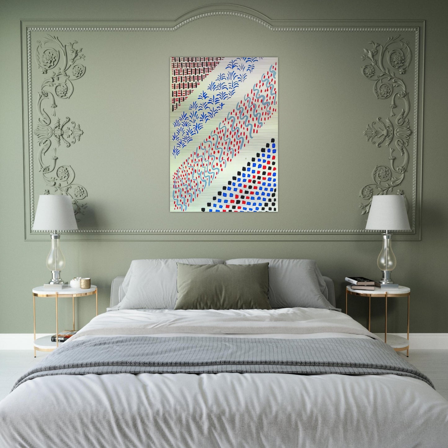 COMPOSITION 27 - Sonia Delaunay Brushed Aluminum Print - 70x100 cm / 28x40 inches | Sonia Delaunay Aluminum Print | Sonia Delaunay Prints