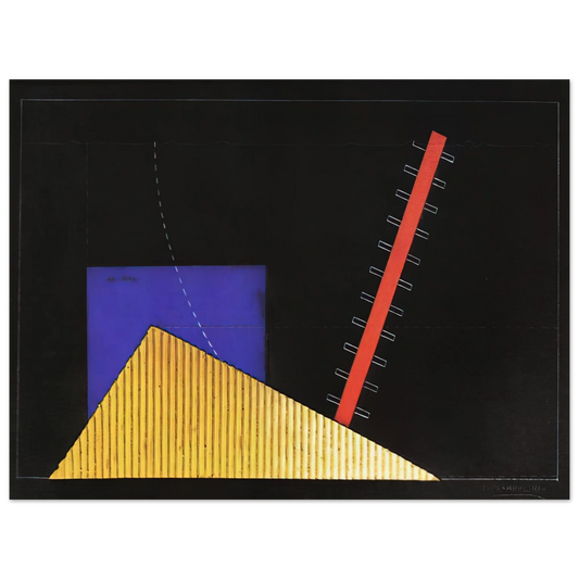 Enrico Prampolini - IL MERCANTE DI CUORI BOZZETTO DI SCENA 1927  75x100 cm / 30x40inches Fine Art Poster