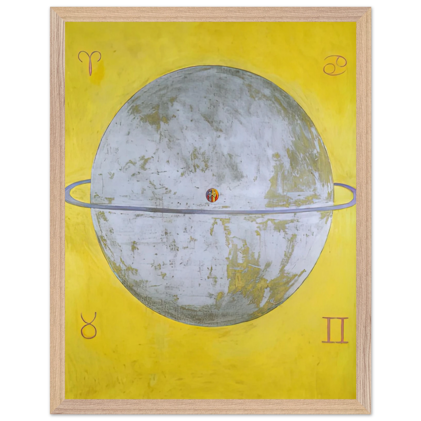 Hilma af Klint - THE DOVE NR 12 1915 Wall art - A1 (59.4 x 84.1  cm) - Premium Wooden Framed Poster With Fine Art Paper-canvas - Black frame