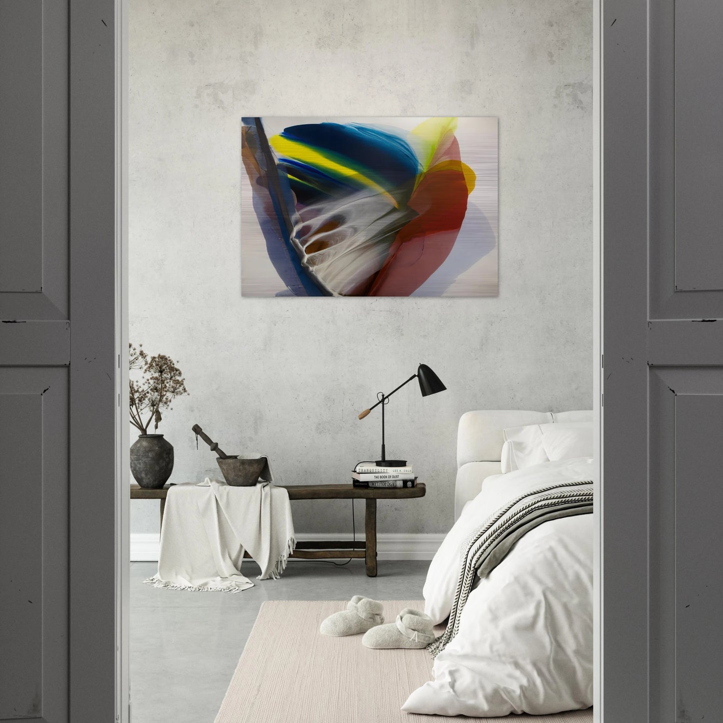 Wanderland Express - 1976 - Paul Jenkins Brushed Aluminum Print - 70x100 cm / 28x40 inches | Paul Jenkins Aluminum Print | Paul Jenkins Prints