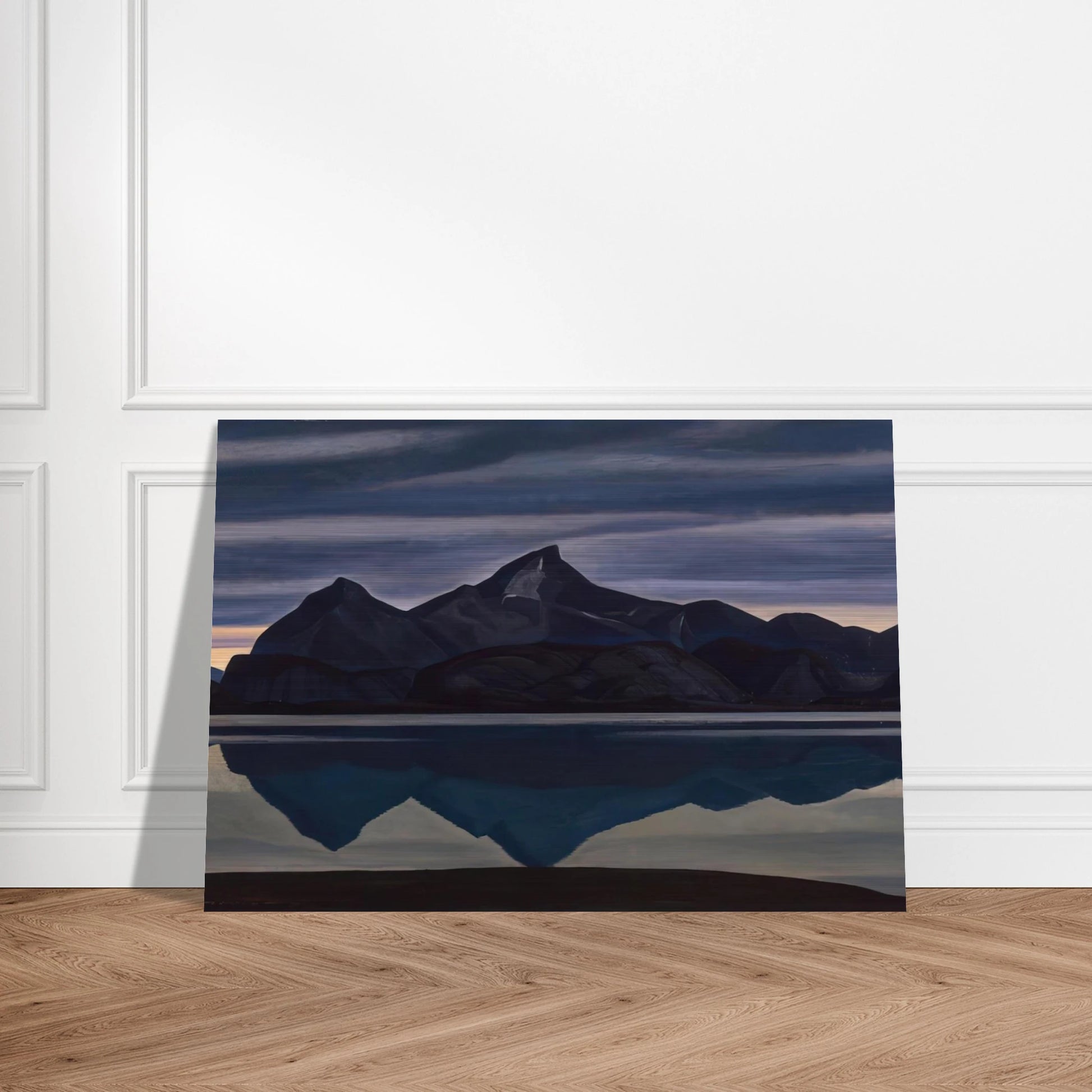 Mirrored Mountain, South Greenland - Rockwell Kent Brushed Aluminum Print - 70x100 cm / 28x40 inches | Rockwell Kent Aluminum Print | Rockwell Kent Prints