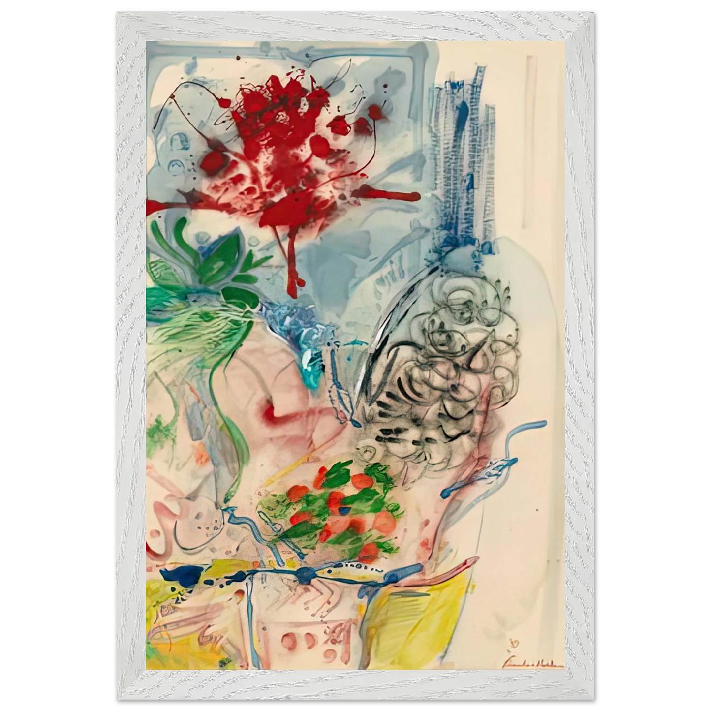 Helen Frankenthaler - LÃ¢â‚¬â„¢Amour Toujours LÃ¢â‚¬â„¢Amour, 1957- Wall Art - 60x80 cm / 24x32 inches - Fine Art Poster-canvas - -