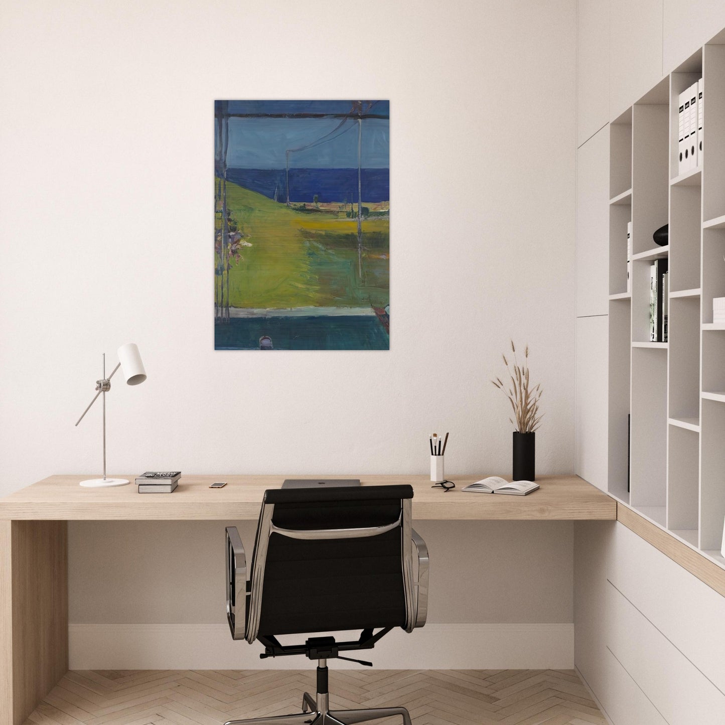 Ocean from a Window - Richard Diebenkorn Brushed Aluminum Print - 70x100 cm / 28x40 inches | Richard Diebenkorn Aluminum Print | Richard Diebenkorn Prints